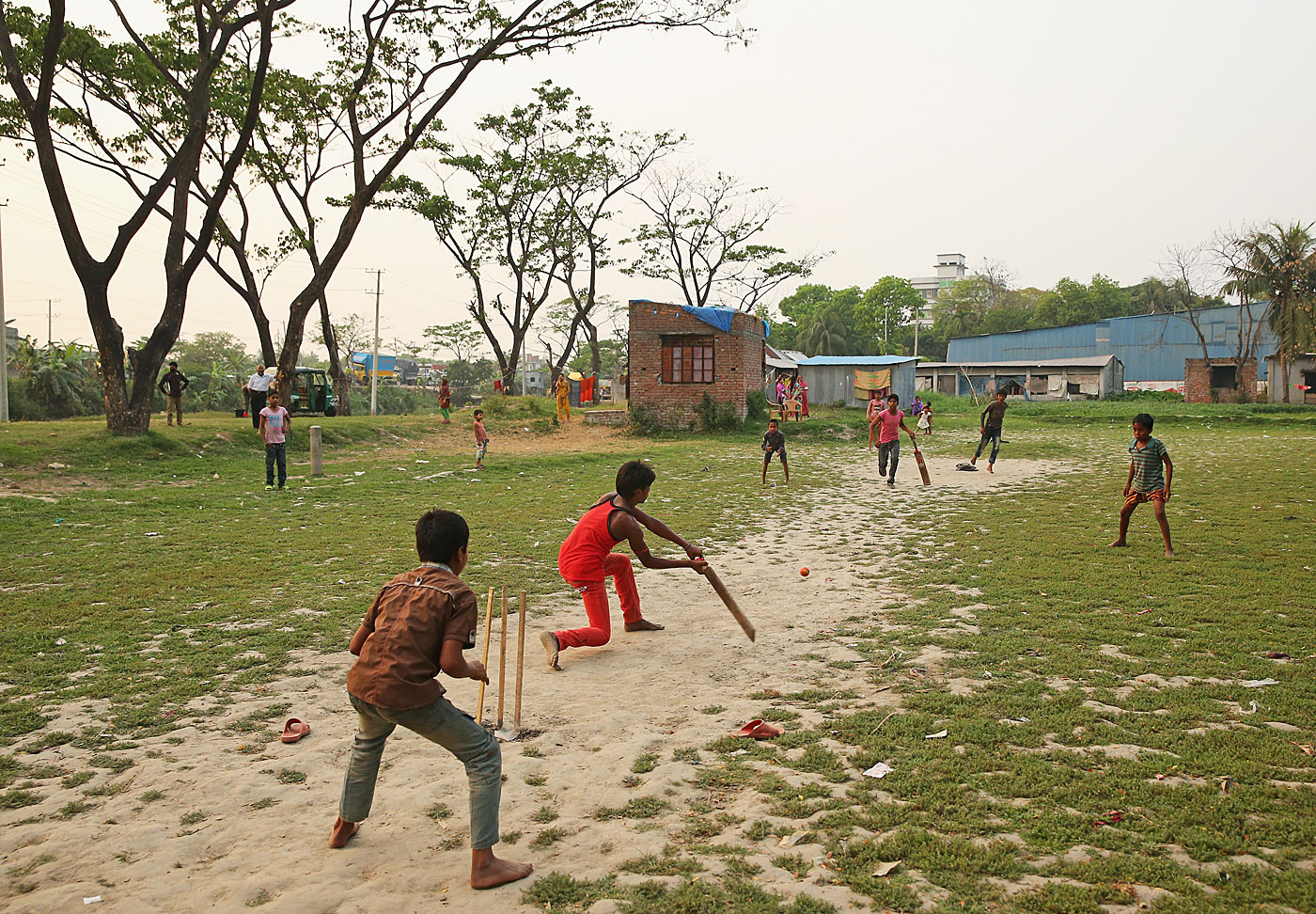 Village Kids Playing Sports